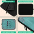 Floral Teal Monogram Custom Name Laptop Sleeve